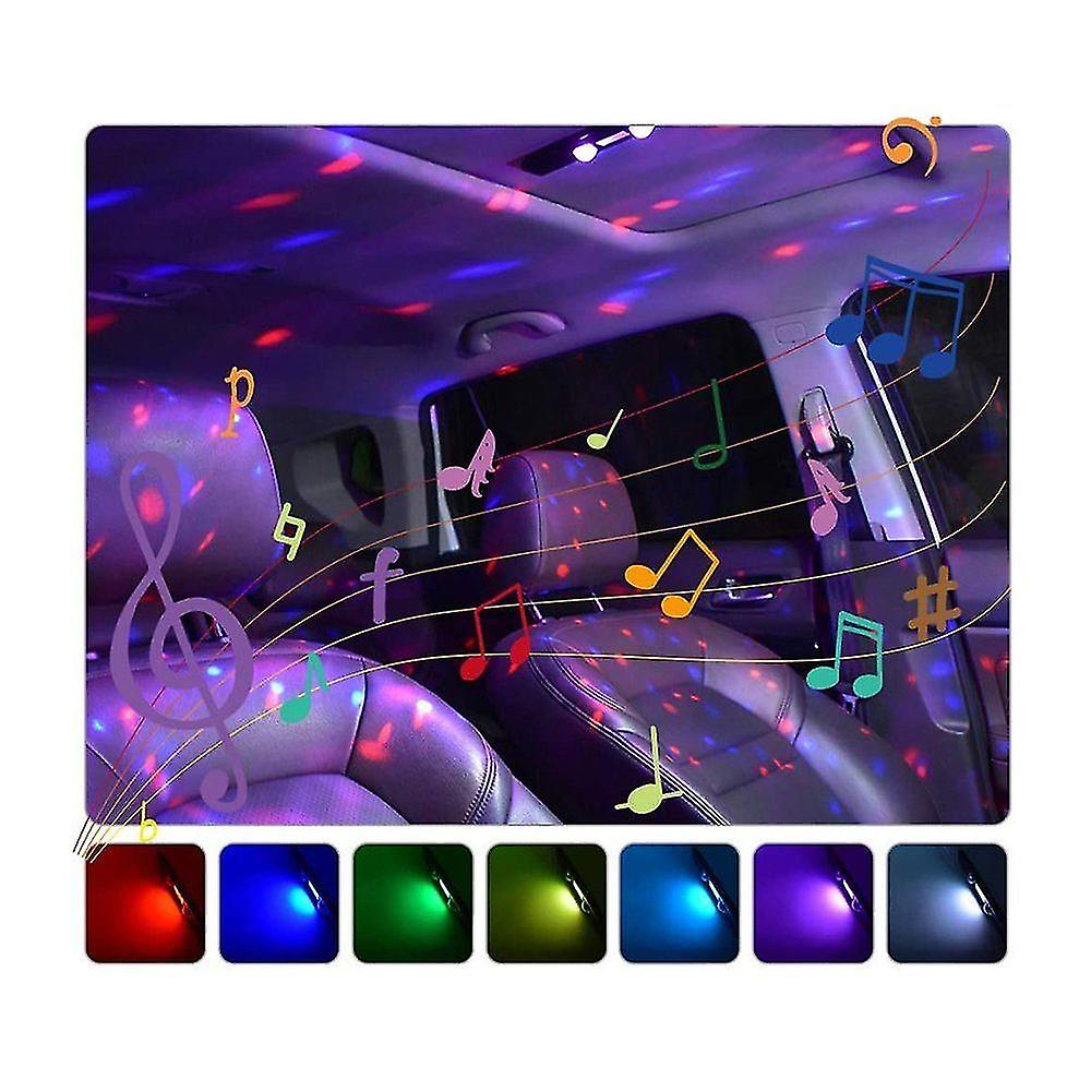 Led Interior Lighting Car， Usb Car Ambient Lighting Controllable By Remote Control， Waterproof And Multi-color And Music-controlled Atmosphere Light