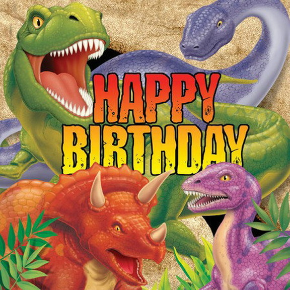 Creative Converting 661012 Dino Blast Happy Birthd...