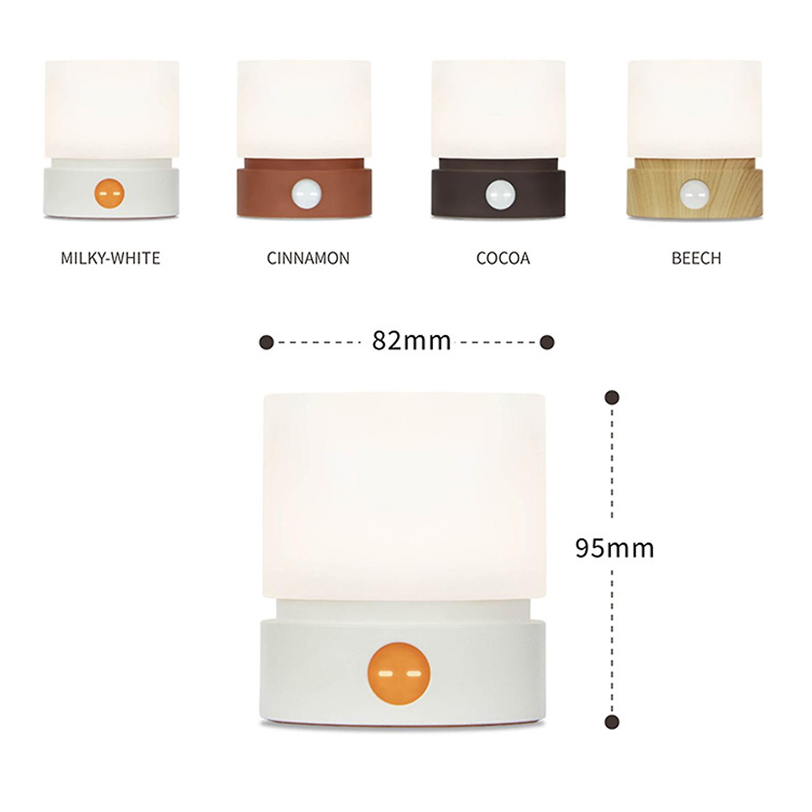 Cylindrical Night Light Stepless Dimming Breathing Atmosphere Lamp Usb Rechargeable Bedside Desktop Feeding Lamp No.247561