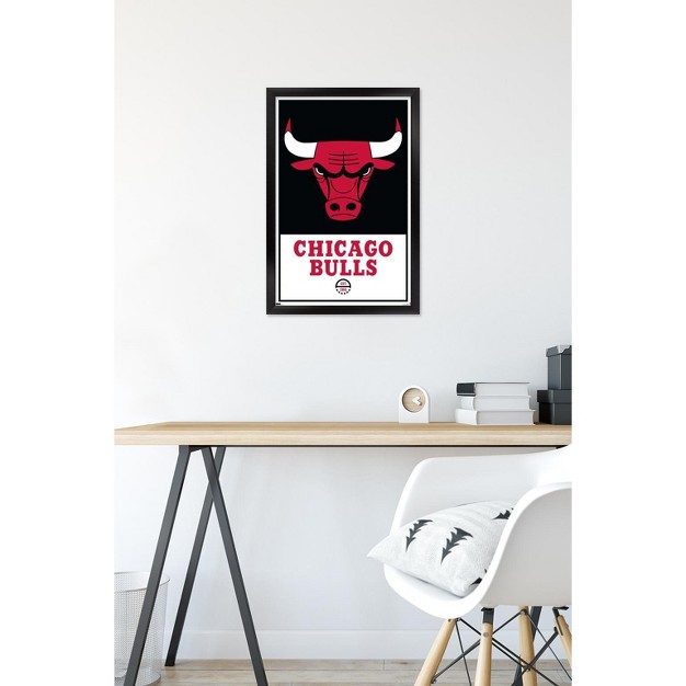 Trends International Nba Chicago Bulls Logo 21 Framed Wall Poster Prints