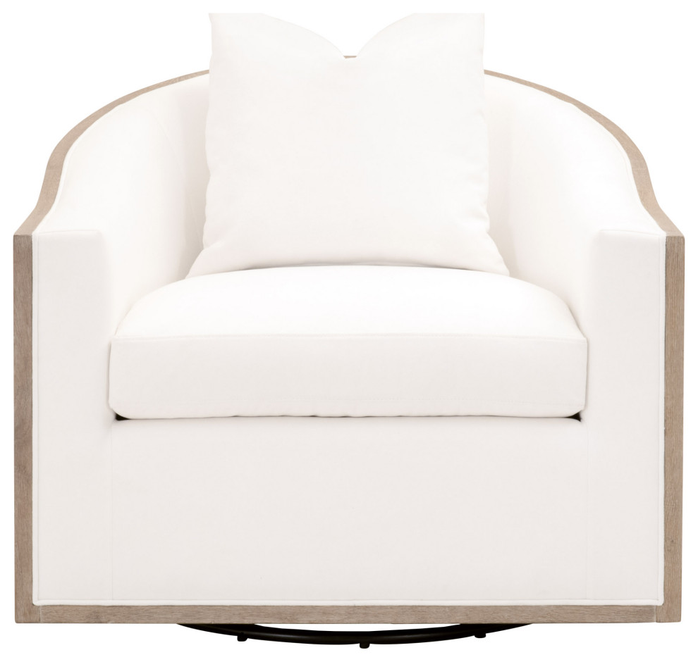 Paxton Swivel Club Chair   Transitional   Armchairs And Accent Chairs   by Essentials for Living  Houzz