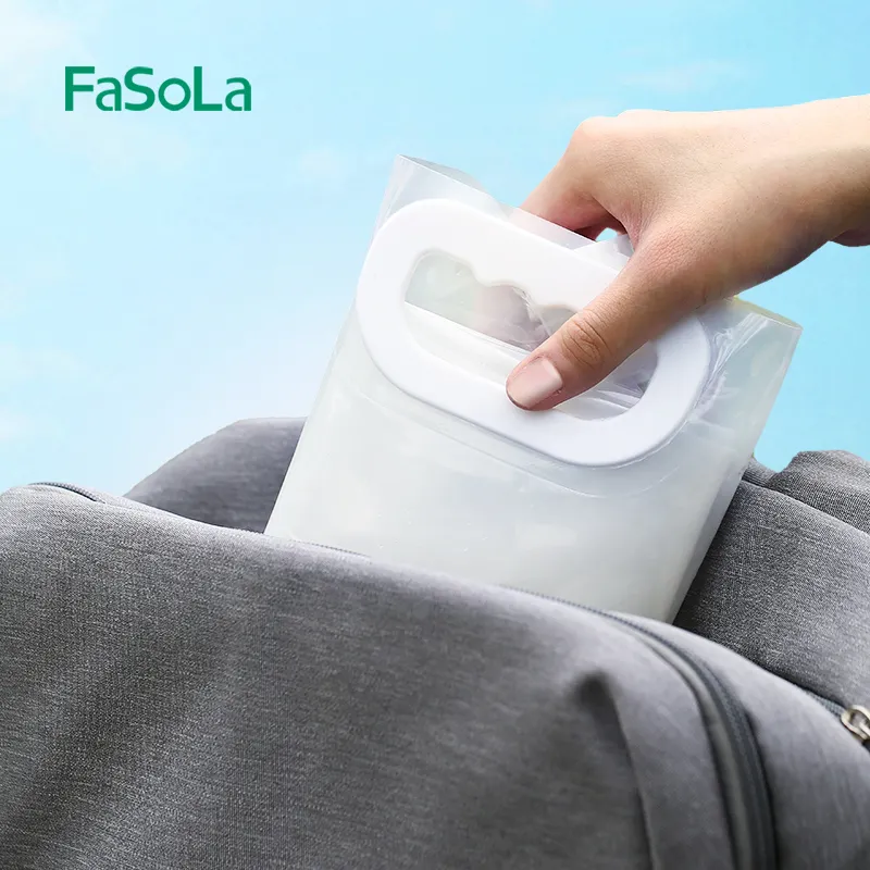 FaSoLa Premium Collapsible Water Container Bag BPA Free Clear Plastic Storage Jug for Camping Hiking Foldable Water Bottle 5L