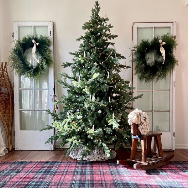 Fraser Hill Farm 6.5Ft. Foxtail Pine Christmas Tree with Warm White LED Lights