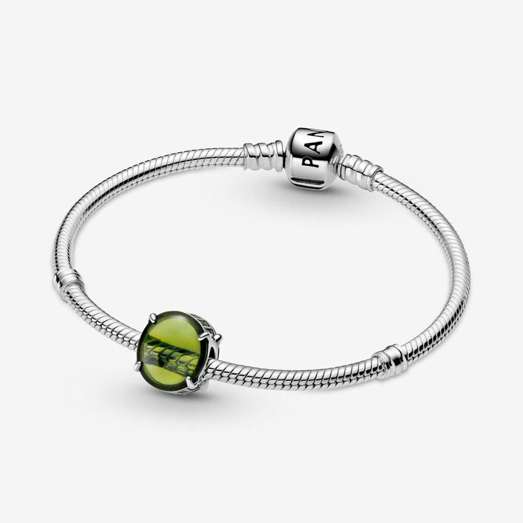 PANDORA  Green Oval Cabochon Charm