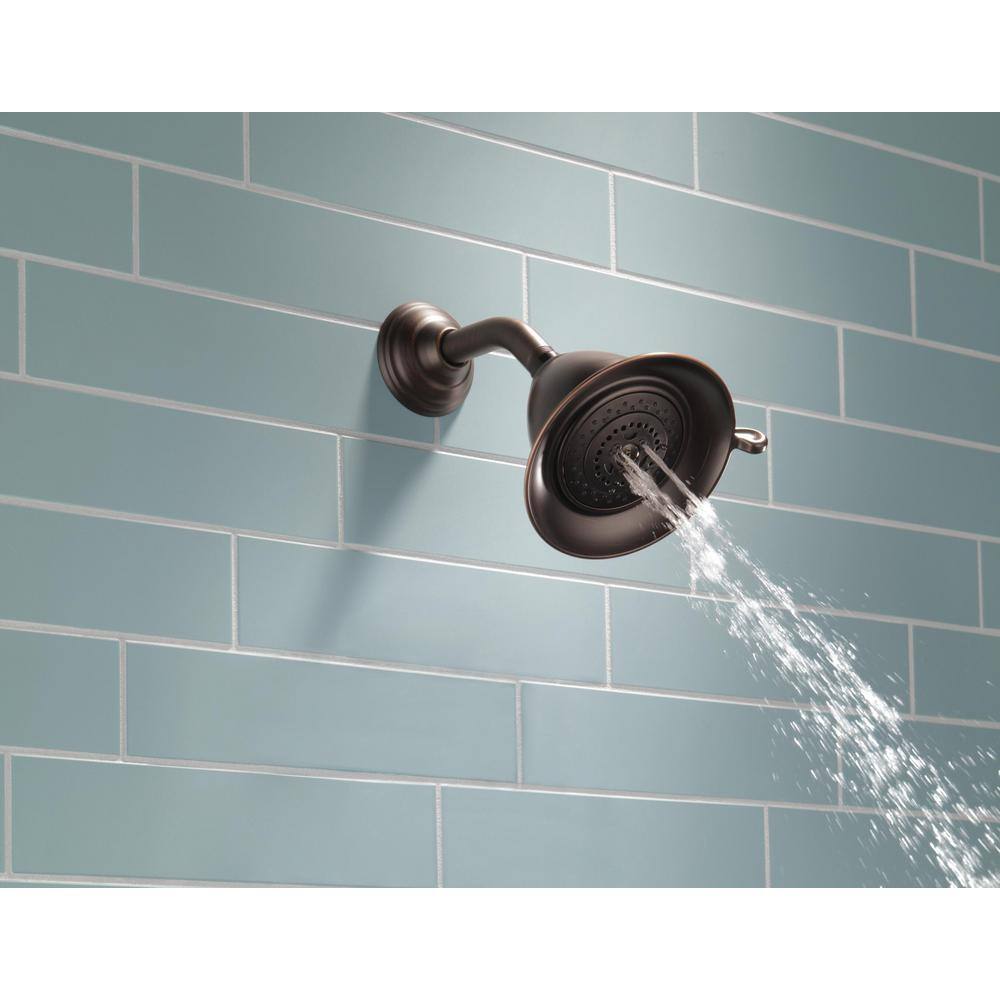 Delta Victorian 3-Spray Patterns 2.50 GPM 5.71 in. Wall Mount Fixed Shower Head in Venetian Bronze RP34355RB