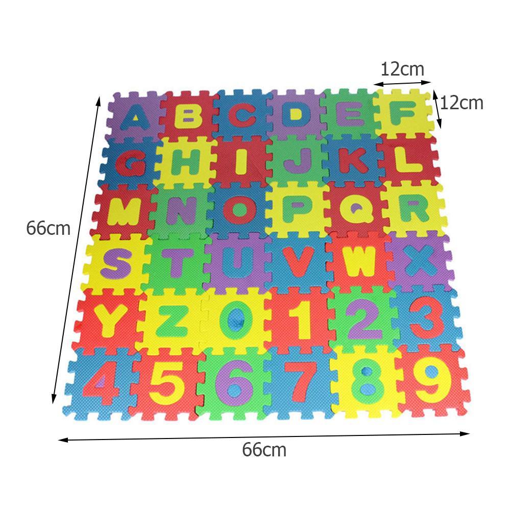 36pcs/Set Letters Numerals Puzzle Pad Kids Rug Soft Floor Play Mat Toys