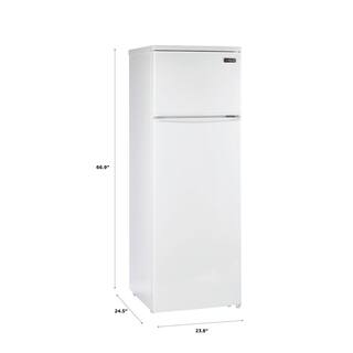 Unique Appliances Off-Grid 23.8 in. 13 cu. ft. 370L Solar DC Top Freezer Refrigerator in White UGP-370L W