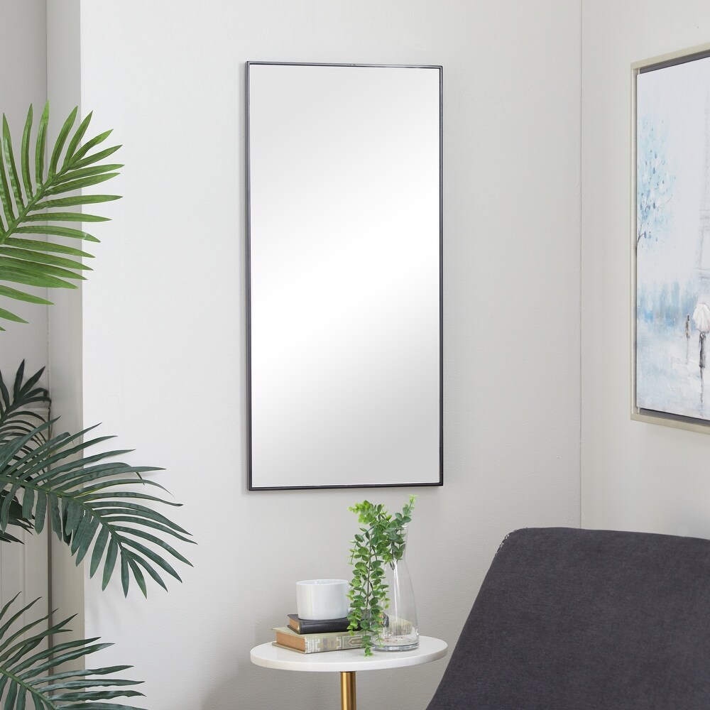 Contemporary Rectangular Wall Mirror   Multiple Finishes and Sizes