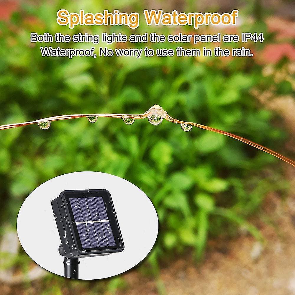 Solar Fairy Lights Waterproof Led Outdoor Waterproof Ip64 String Lights 8 Modes Extraordinary