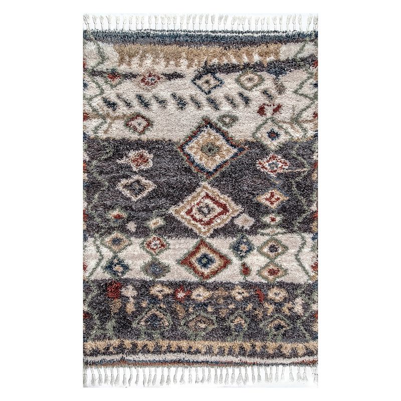 nuLoom Rosemarie Bohemian Soft Shag Tassel Area Rug