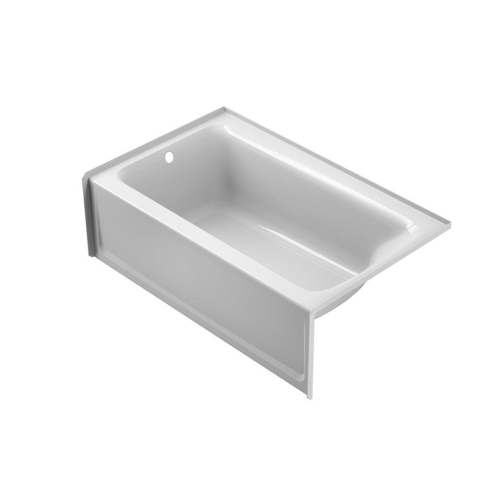 JACUZZI PROJECTA 60 in. x 36 in. Acrylic Left-Hand Drain Rectangular Alcove Soaking Bathtub in White R1S6036BLXXXXW