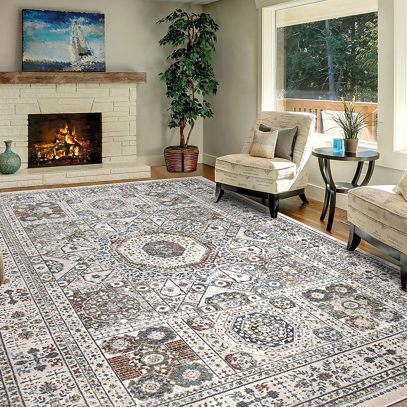 Concord Global Suzani Medallion Area Rug