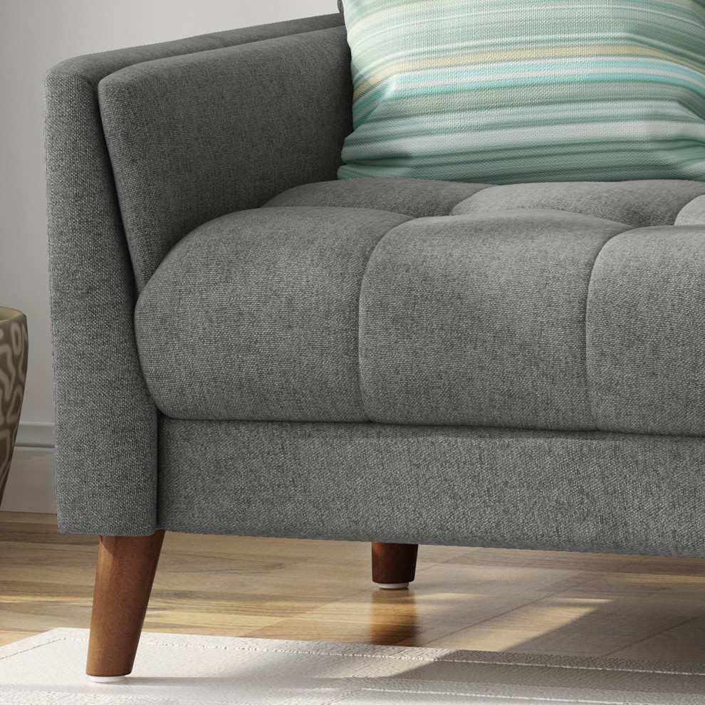 GDF Studio Evelyn Mid Century Modern Fabric Loveseat   Midcentury   Loveseats   by GDFStudio  Houzz