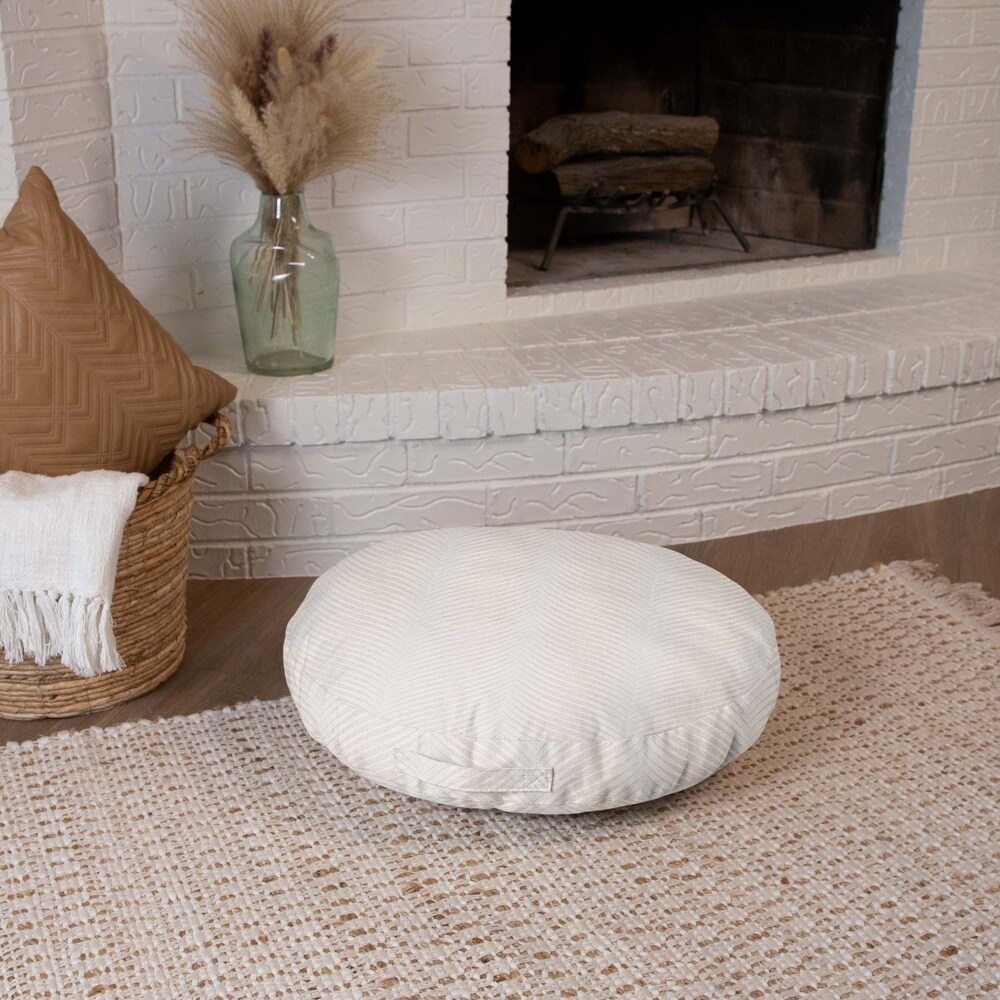 Humble + Haute Sunbrella Indoor/Outdoor Palm Circle Floor Pillow with Handle (Single Pillow)