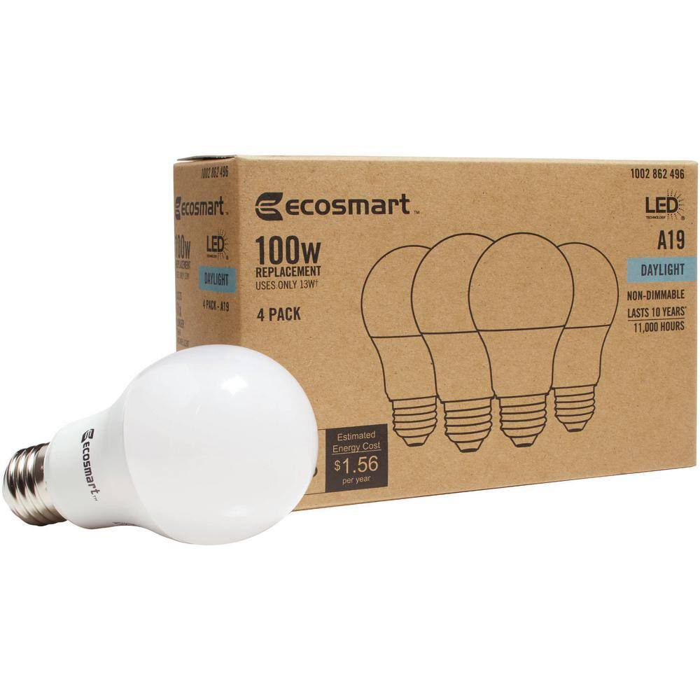 100-Watt Equivalent A19 Non-Dimmable LED Light Bulb Daylight (16-Pack) A7A19A100WUL03