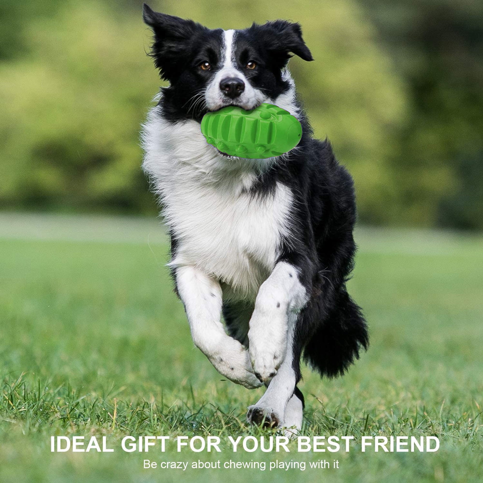 Pet Deluxe Squeaky Dog Ball Toys for Aggressive Chewers Indestructible Durable Tough Big Dogs Chew Toys Floatable Rubber Interactive Pet Toys for Medium andLarge Breeds Dog