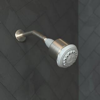 Clubmaster 3-Spray Patterns 2.5 GPM 4 in.wall Fixed Shower Head in Brushed Nickel 28496821