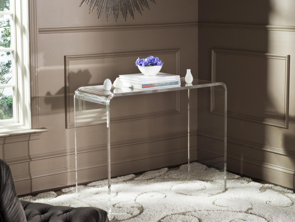 Crystal Acrylic Console Table  Clear   Contemporary   Console Tables   by Rustic Home Furniture Deco  Houzz