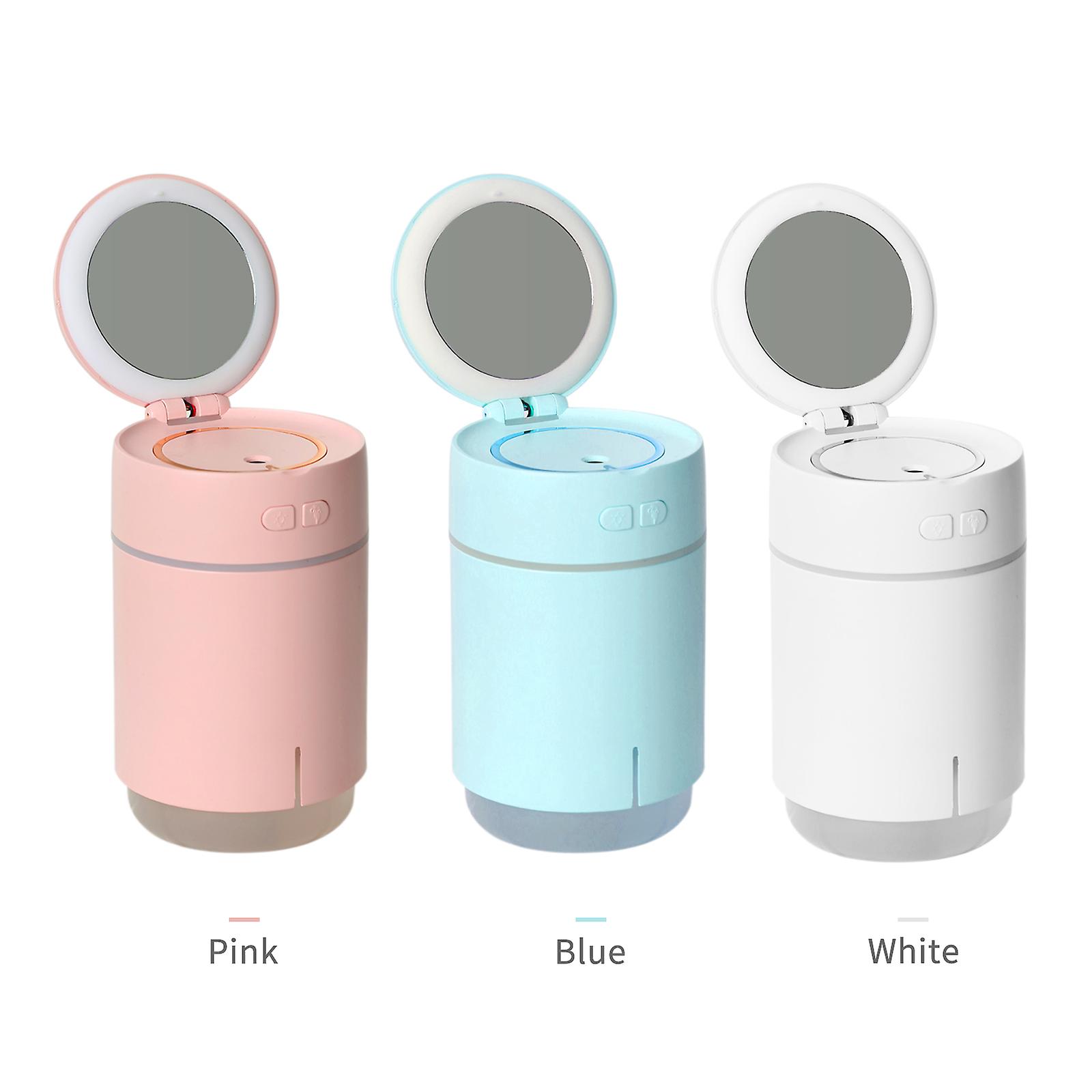 400ml Mist Humidifier Diffuser With Mirror Rechargeable Colorful Night Light Auto-shut Off Humidifier Essential Oil Diffuser Cool Desktop Quiet Usb Po