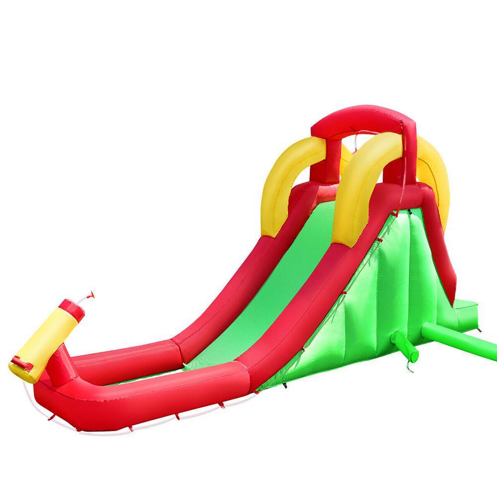 Gymax Inflatable Water Slide Bounce House Bouncer Kids Jumper Climbing with 350-Watt Blower GYM11232