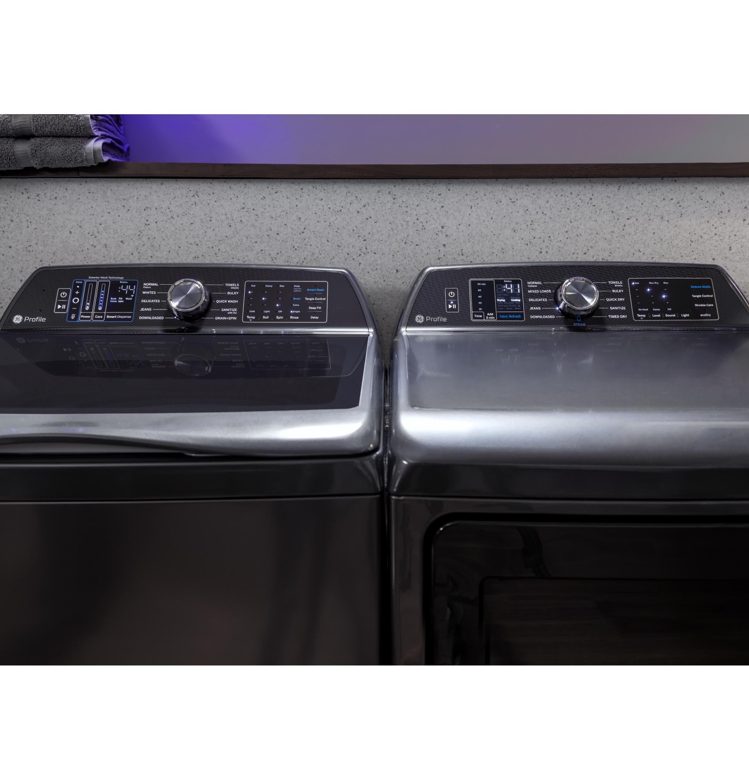 Ge Appliances PTW905BPTDG Ge Profile™ 5.3 Cu. Ft. Capacity Washer With Smarter Wash Technology And Flexdispense™