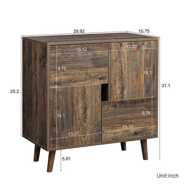 Sideboard，Console Table with Four Storage Spaces， Restaurant Sideboard