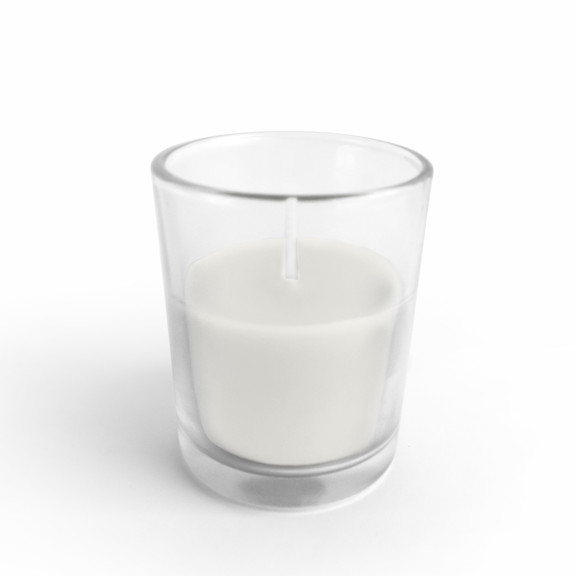 Jeco Ivory Round Glass Votive Candles (12pc/Case)