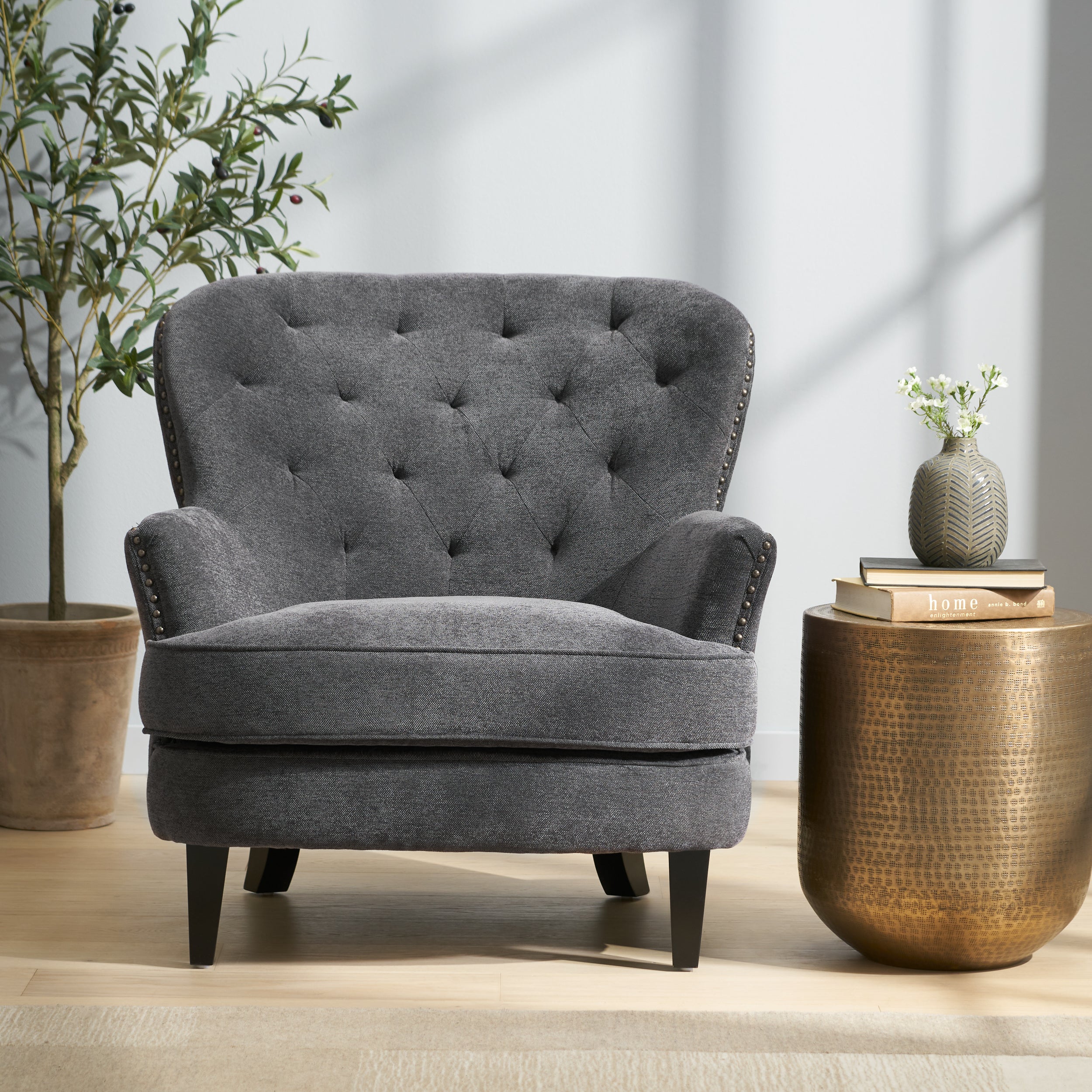 Aveton Tufted Fabric Club Chair