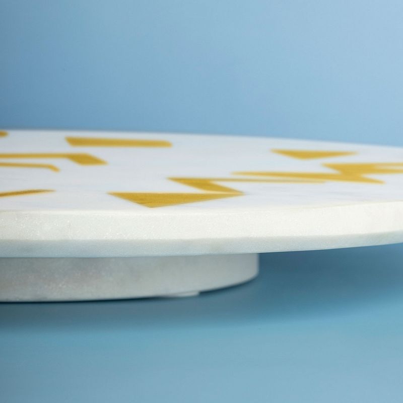 GAURI KOHLI Olympia Marble Lazy Susan 16