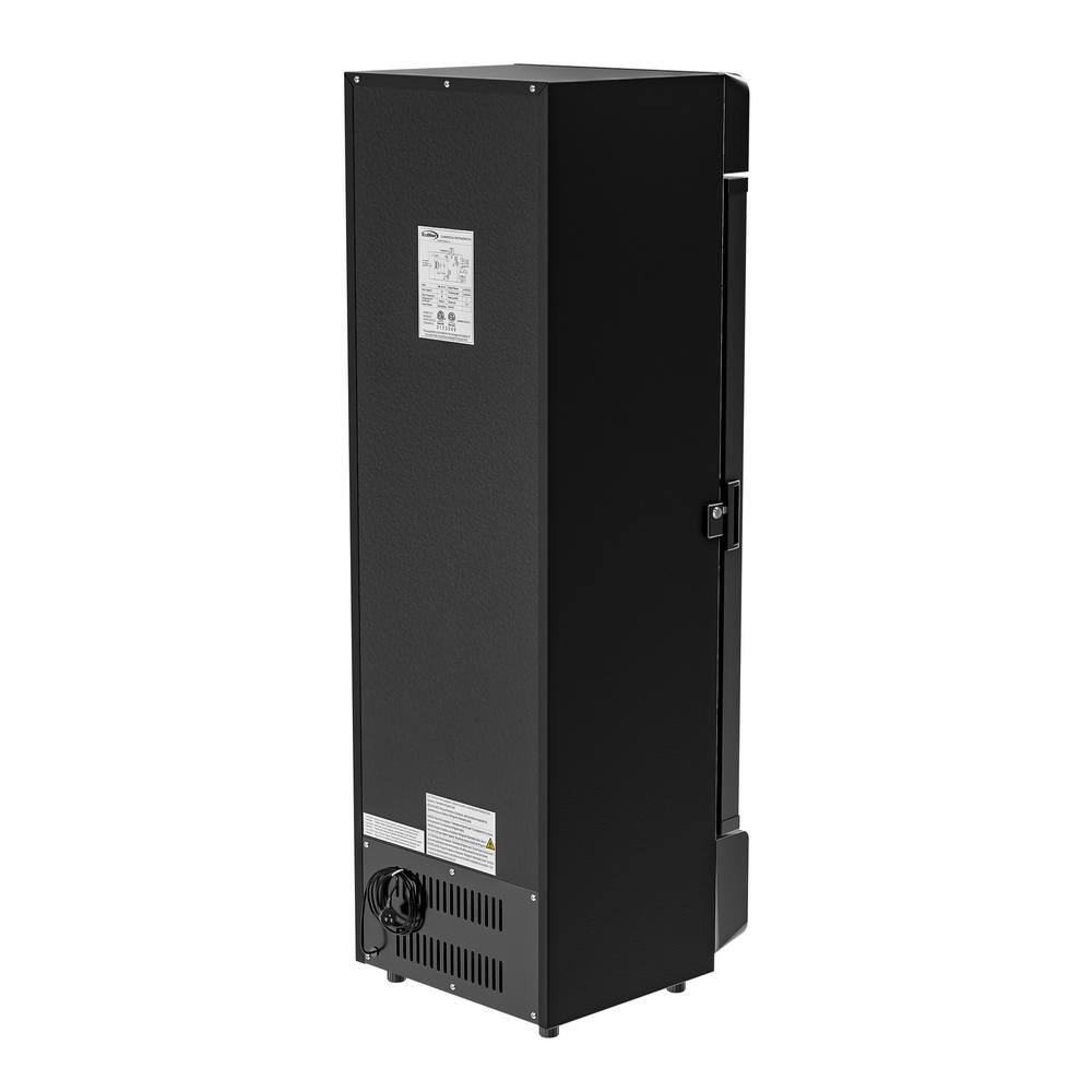 Koolmore 22 in. W 9 cu. ft. Commercial 1 Glass Door Display Upright Beverage Refrigerator in Black M-9-1G