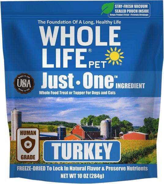 Whole Life Just One Ingredient Pure Turkey Breast Freeze-Dried Dog and Cat Treats