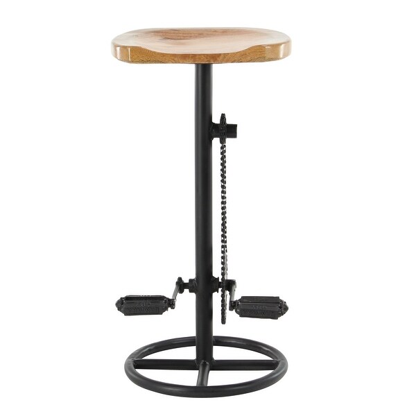 Brown Metal Industrial Bar Stool