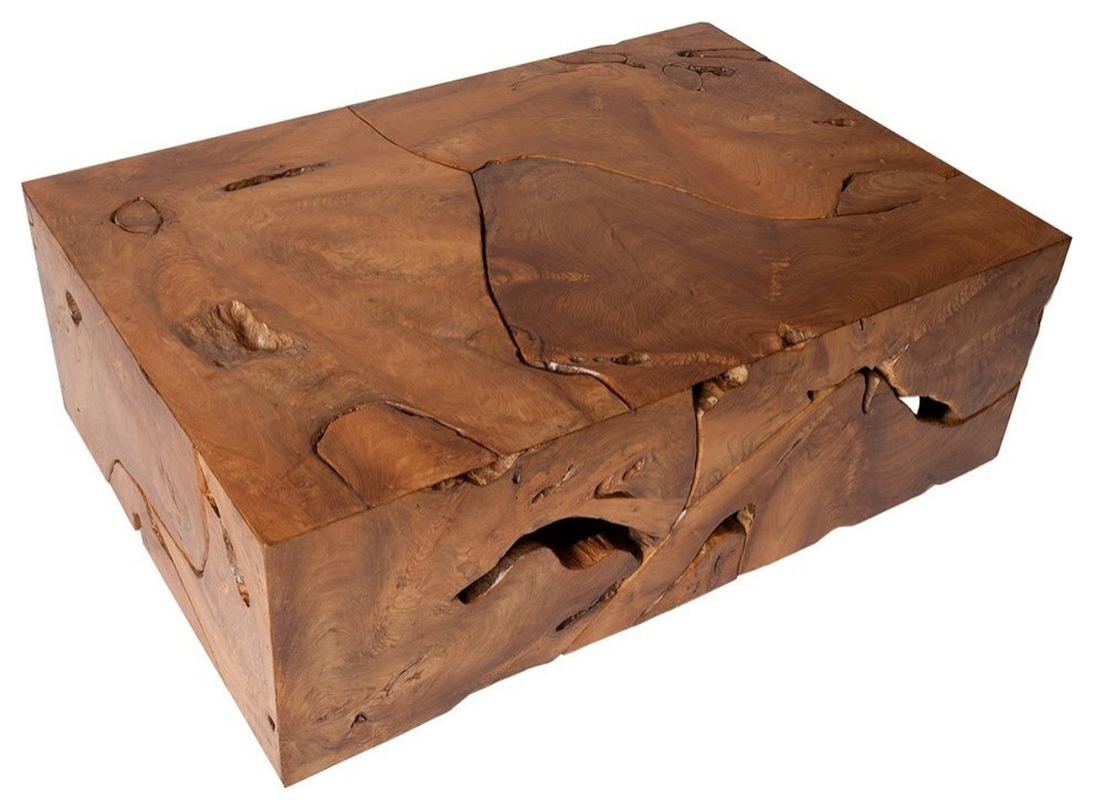 Teak Slice Coffee Table   Rustic   Coffee Tables   by Phillips Collection  Houzz