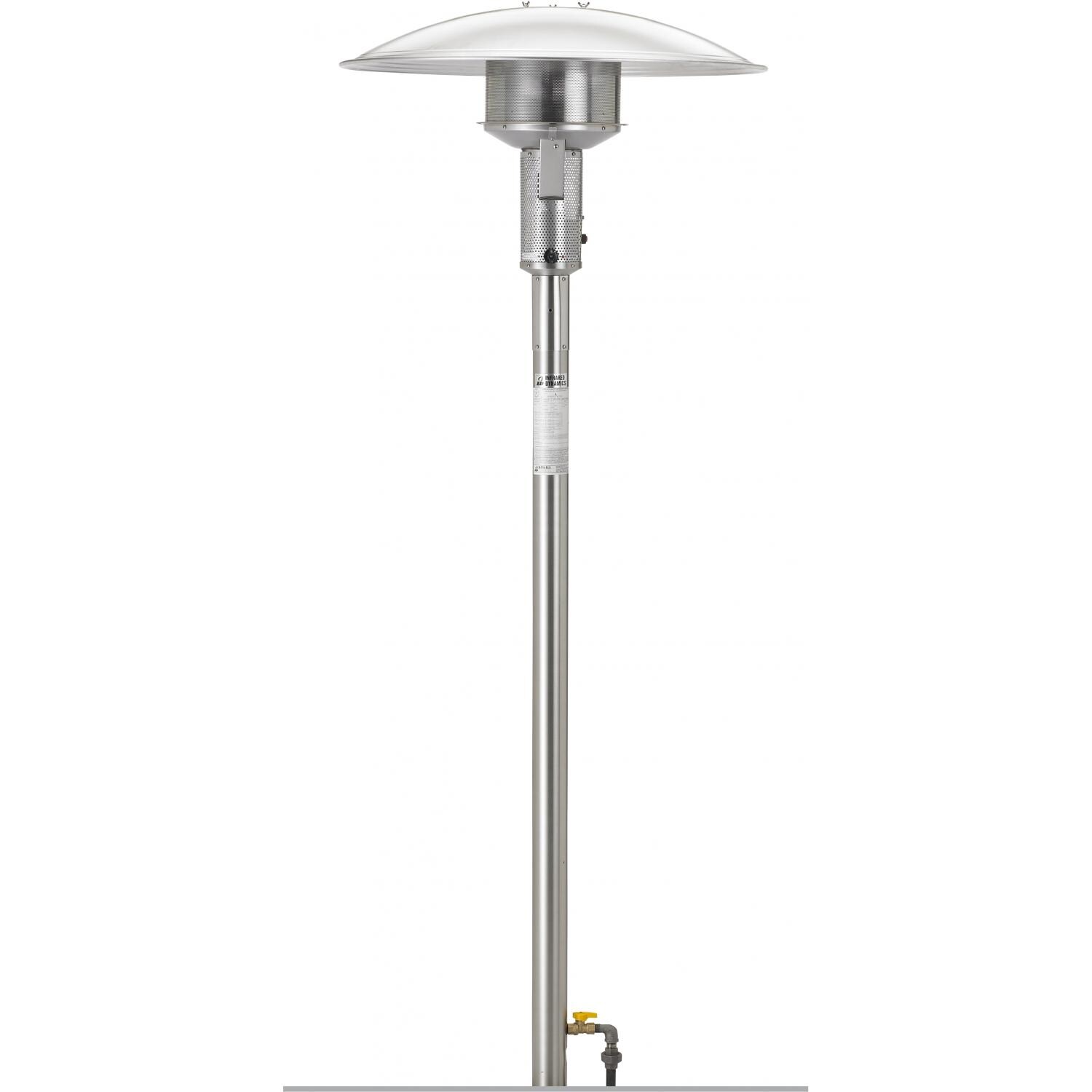 Sunglo 50000 BTU Natural Gas Post-Mount Patio Heater With Manual Ignition