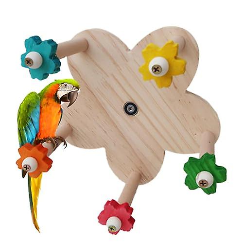 Bird Perches Cage Toys - Swiveling Round Stand Toy Bird Perches，Birdcage Accessories for Chickens， H