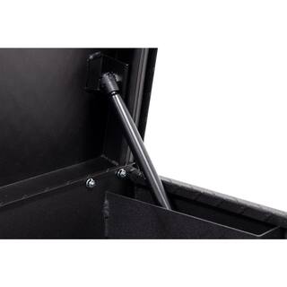 Weather Guard 56 in. Matte Black Aluminum Low Profile Long Lo-Side Truck Tool Box 178-52-03