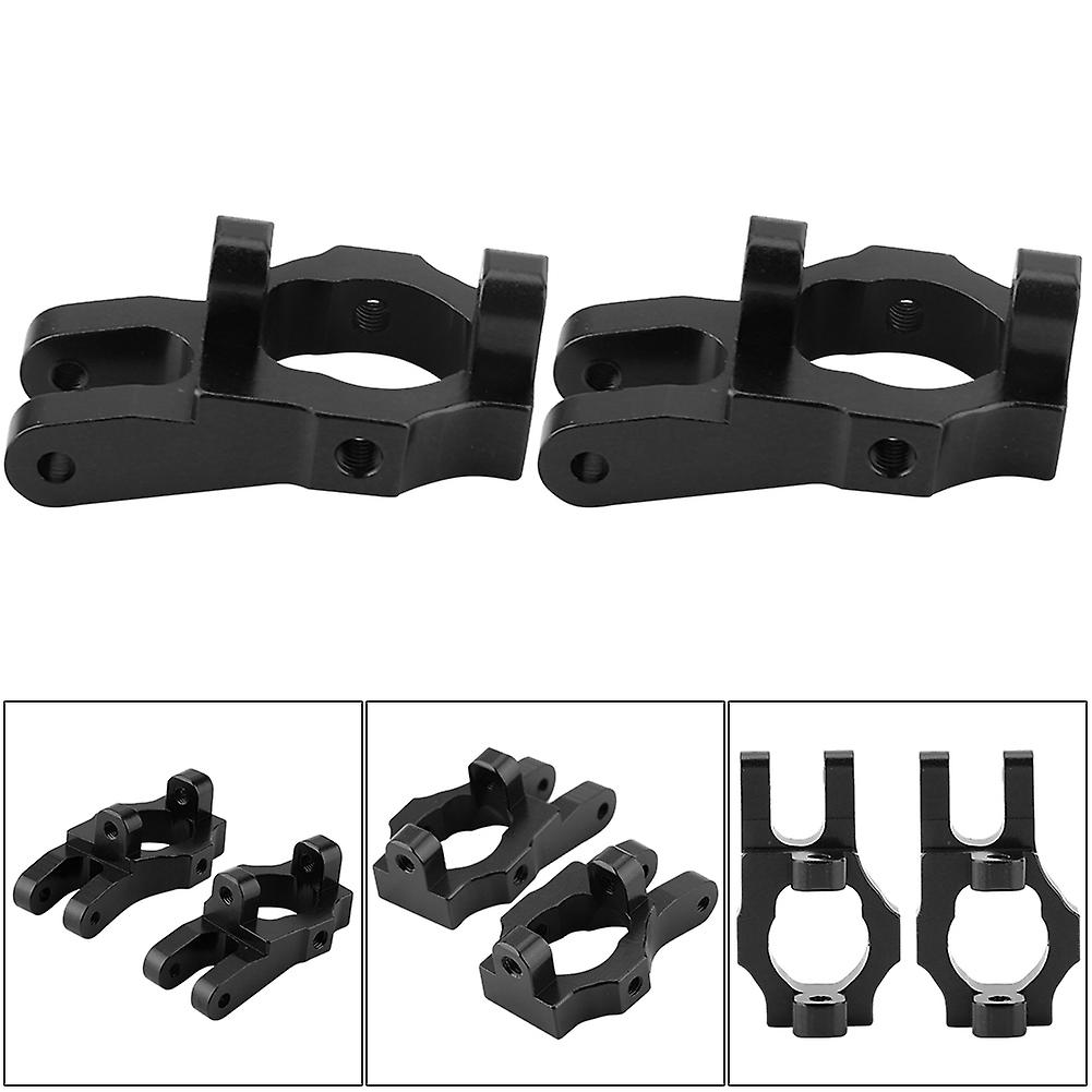 Front Hub Carrier L/r 0006 Upgrade Part For Rc 1/12 Wl Toys 12428 12423 12628 (black)