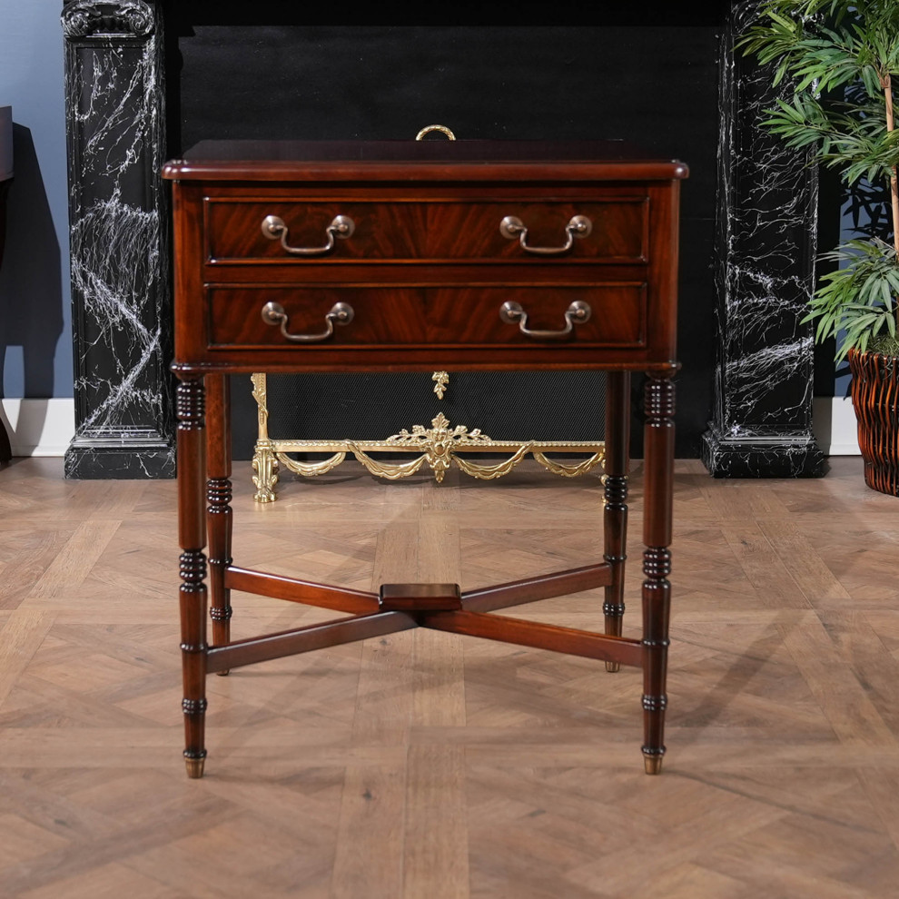 Mahogany Turned Leg Table   Traditional   Side Tables And End Tables   by Niagara Furniture  Houzz