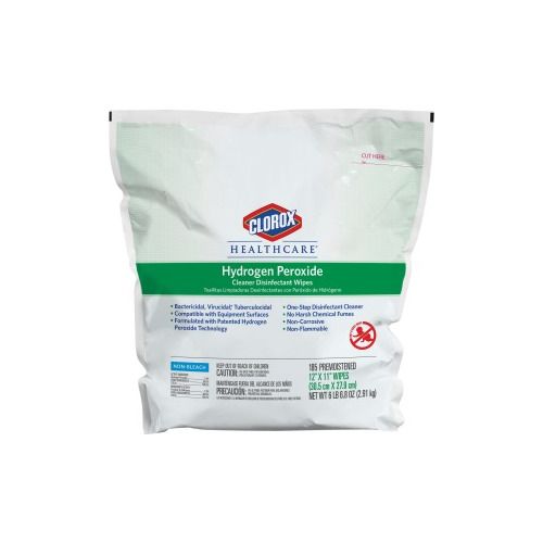 Clorox Healthcare Hydrogen Peroxide Cleaner Disinfectant Wipes  CLO30827