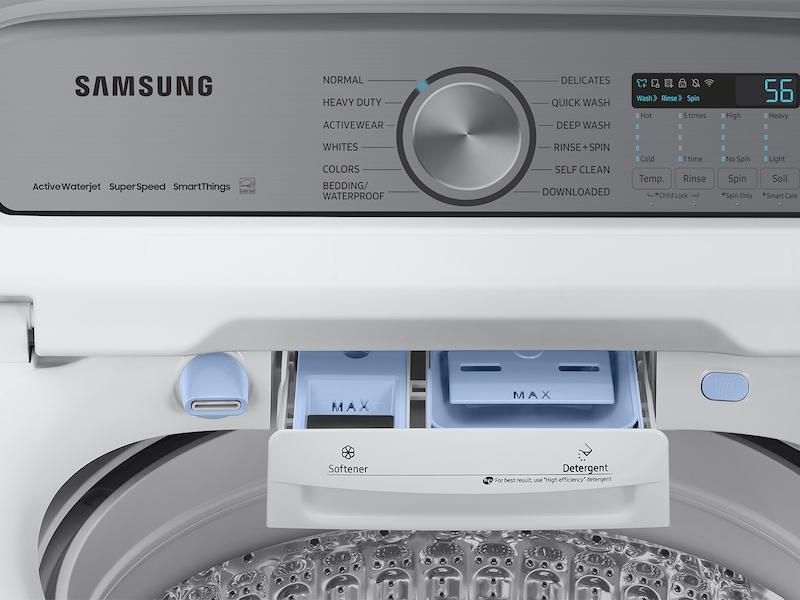 Samsung WA51DG5505AW 5.1 Cu. Ft. Large Capacity Smart Top Load Washer With Activewave™ Agitator And Super Speed Wash In White