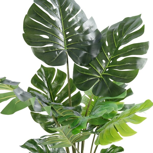 Philodendron Artificial Plant Tree In Round Pot