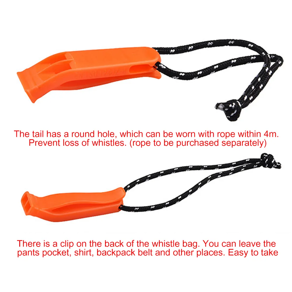 Outdoor Survival Whistle 1/5/10PCS Camping Hiking Rescue Emergency Whistle Football Basketball Match Double Pipe Dual Whistle