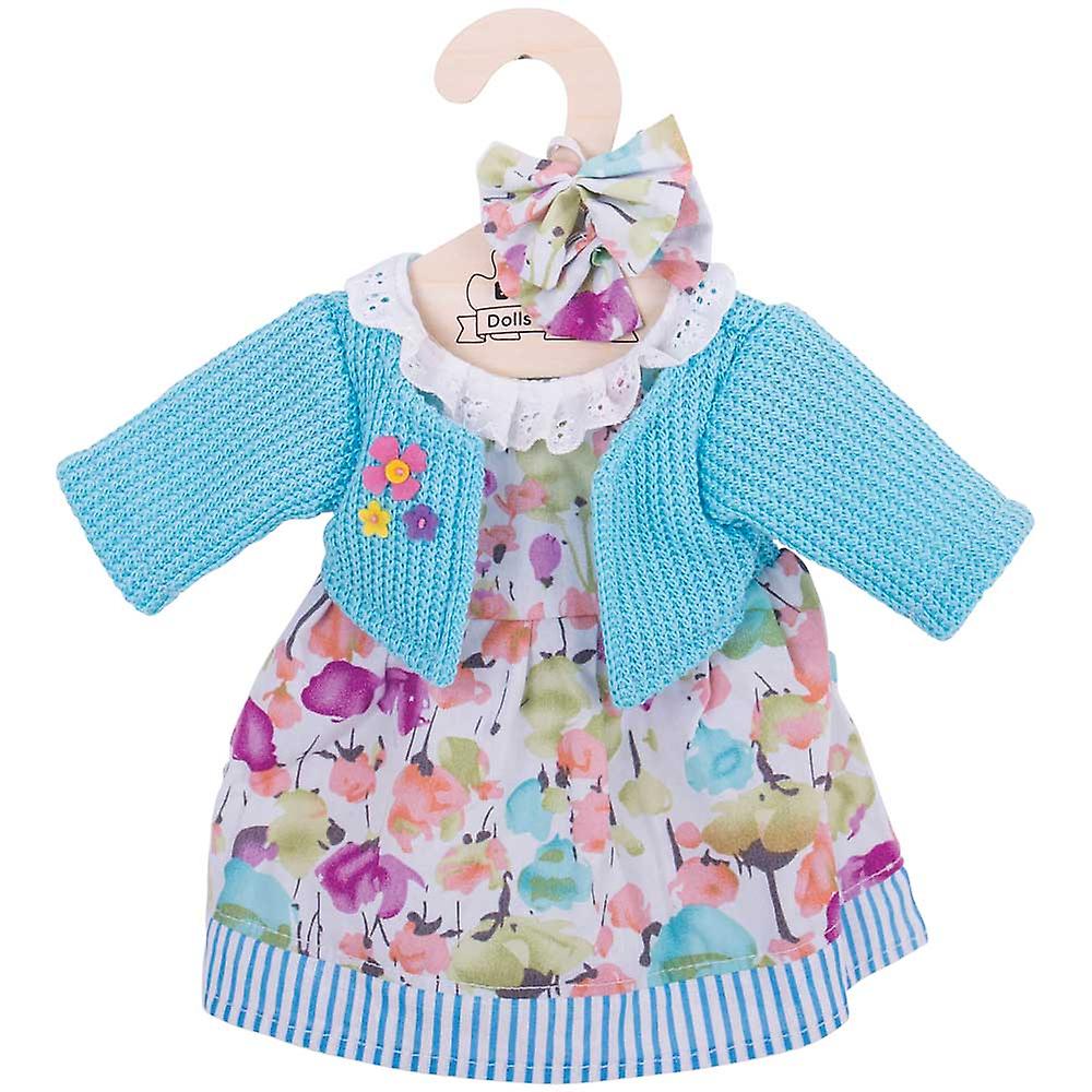 Bigjigs Toys Turquoise Cardigan and Dress (for Size Large Doll)