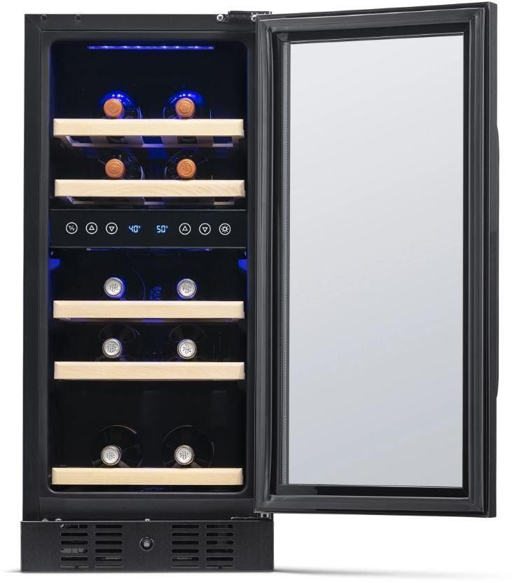 NewAir NWC029BS00 15 Inch Black Stainless Steel Wine Cooler