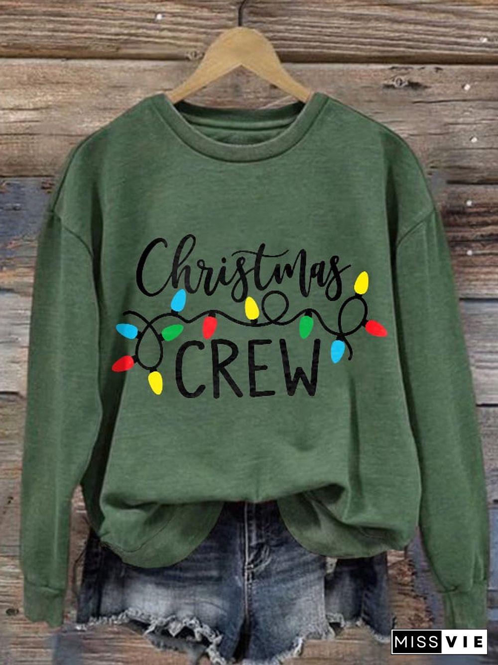 Women's Christmas Print Long Sleeve Sweatshirt