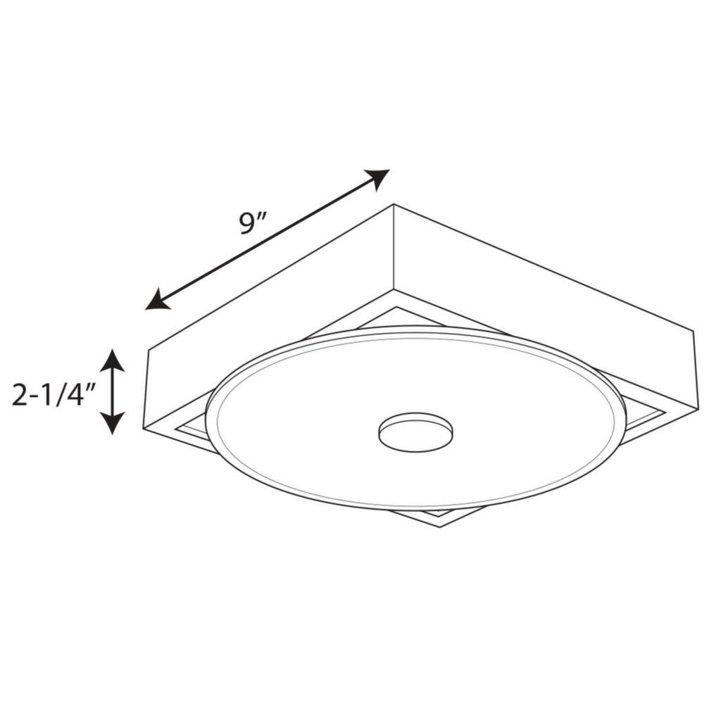 Progress Lighting Frame Collection 17 -Watt Brushed Nickel Integrated LED Wall Sconce P350025-009-30