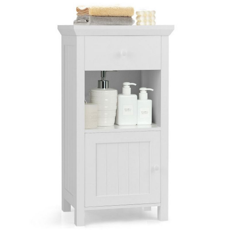 Bathroom Floor Storage Drawer Cabinet Cupboard with Door