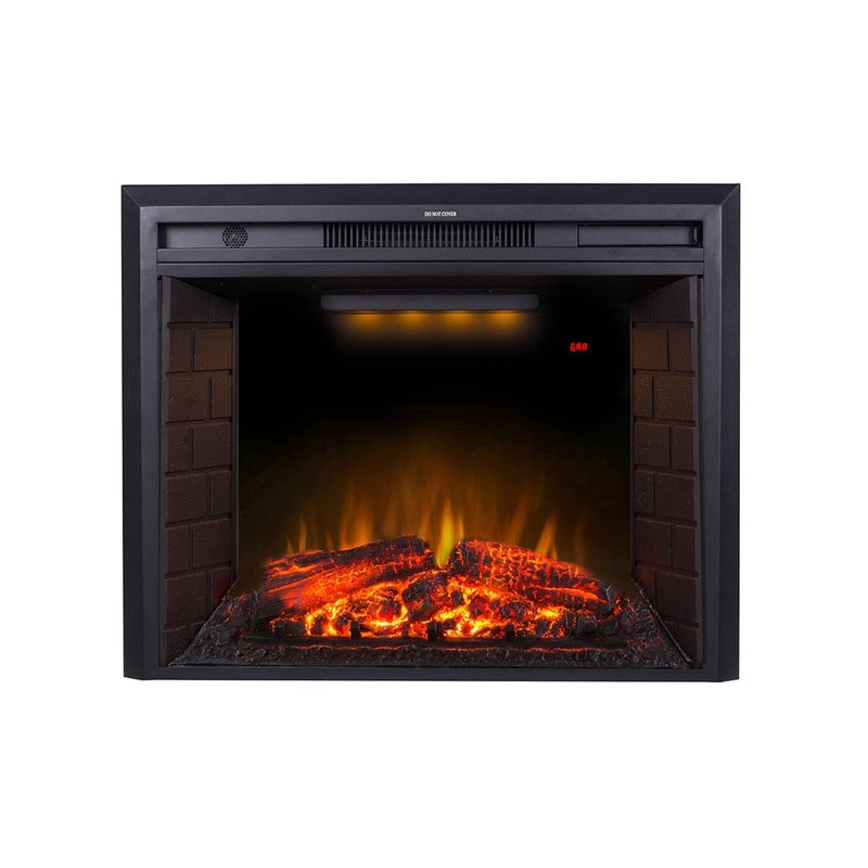 Electric Fireplace Insert Heater with Overheating Protection  Fire Crackling Sound  Remote Control  750/1500W