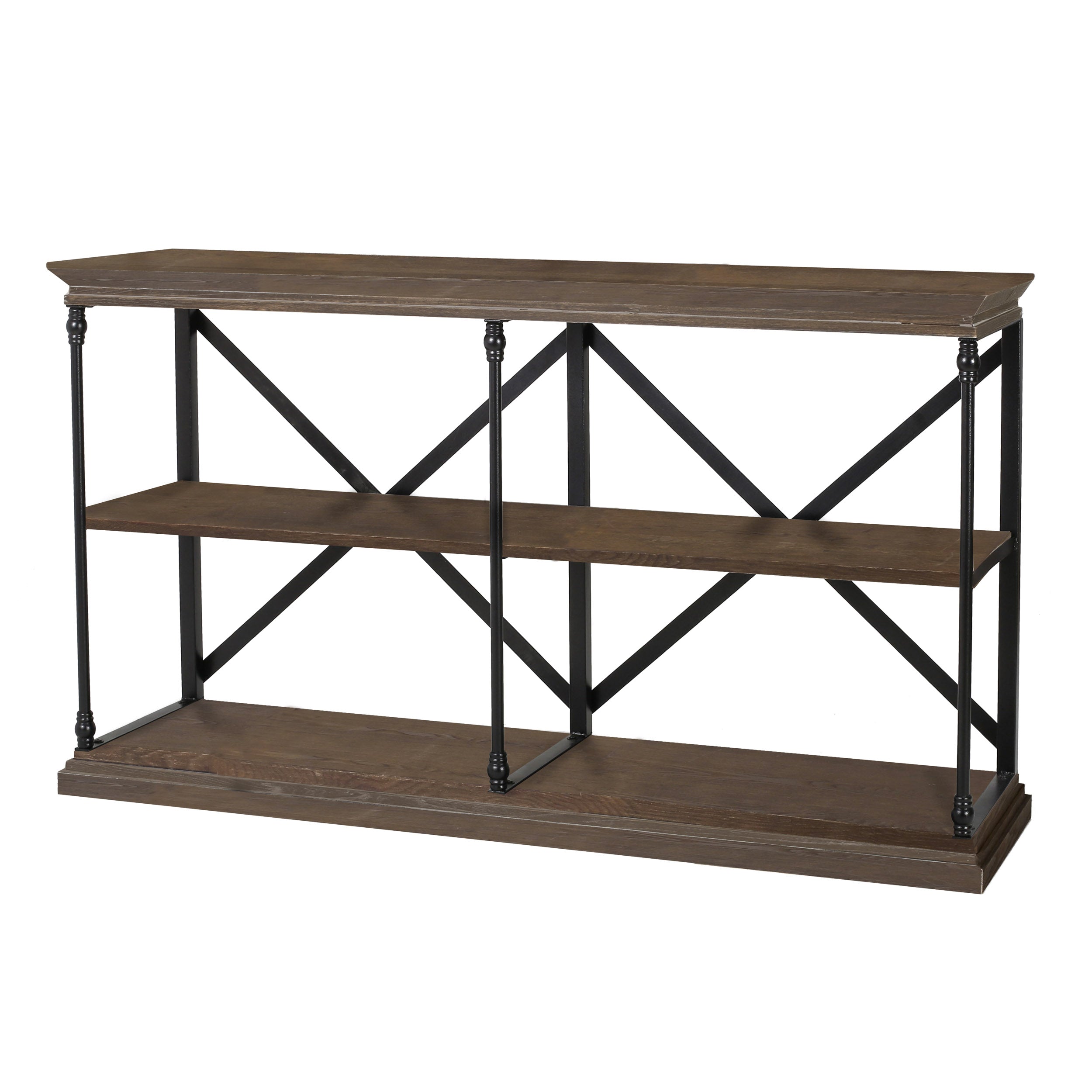 Braylon Industrial 2 Shelf Media Bookcase