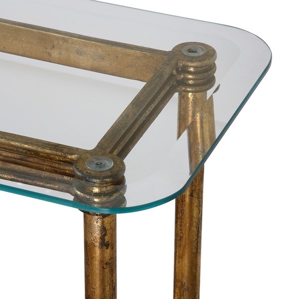 Elenio Glass Console Table